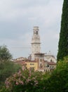 San MicheliÃ¢â¬â¢s bell tower of the cathedral of Verona Royalty Free Stock Photo